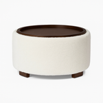 Ottoman Boucle Coffee Table with Lift-Off Lid