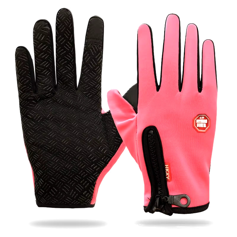Winter Men'S Gloves Warm Touchscreen Sport Fishing Splash-Proof Skiing Cycling Snowboard Nonslip Zipper Women Gloves