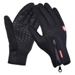 Winter Men'S Gloves Warm Touchscreen Sport Fishing Splash-Proof Skiing Cycling Snowboard Nonslip Zipper Women Gloves