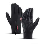 Winter Men'S Gloves Warm Touchscreen Sport Fishing Splash-Proof Skiing Cycling Snowboard Nonslip Zipper Women Gloves