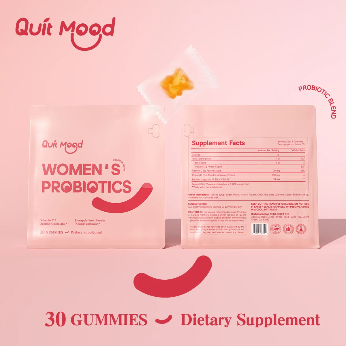 Quitmood Vaginal Prebiotics Gummies