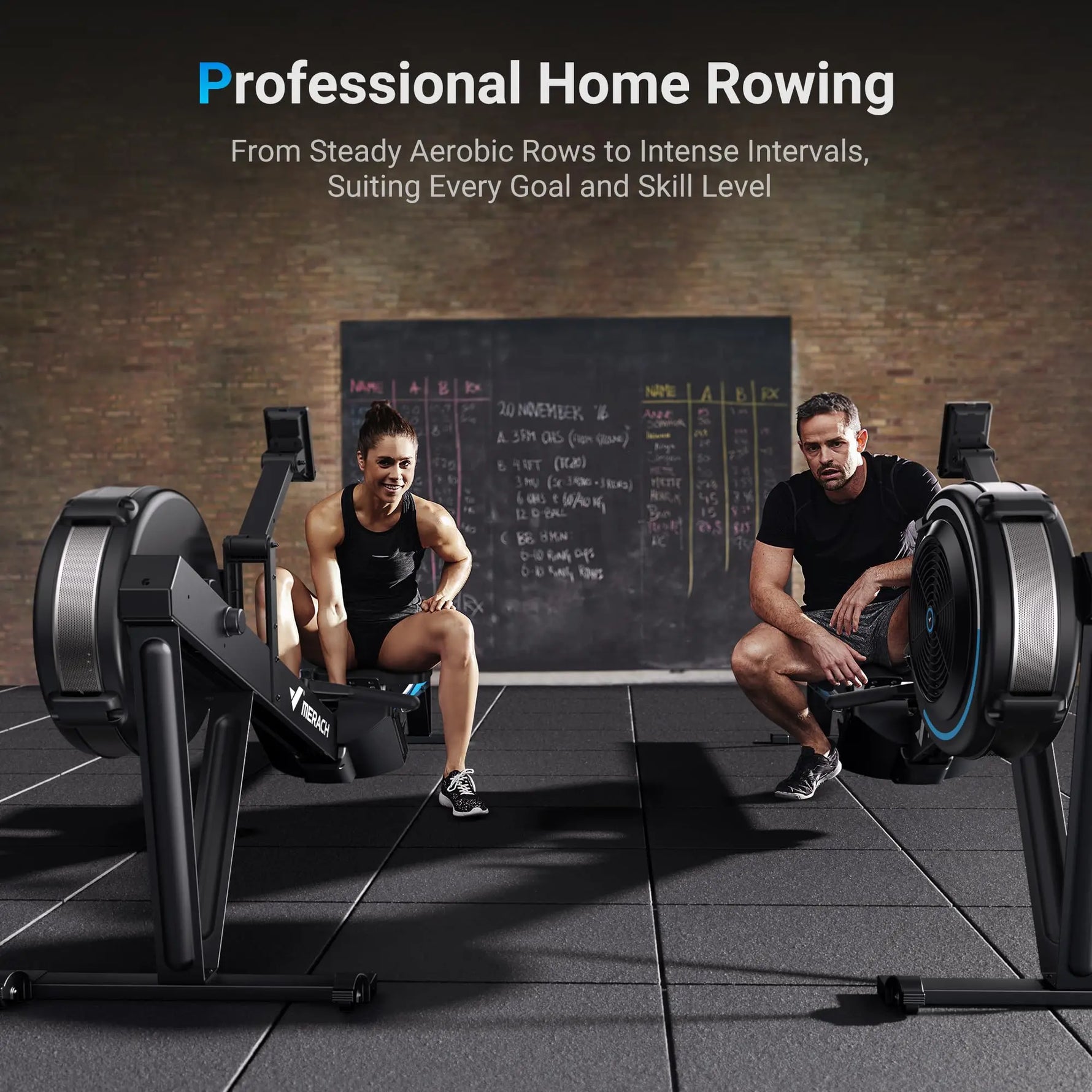Home Rowing Machine with Adjustable Air Resistance and Ergonomic Comfort Design