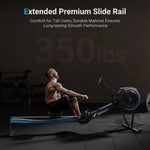 Home Rowing Machine with Adjustable Air Resistance and Ergonomic Comfort Design