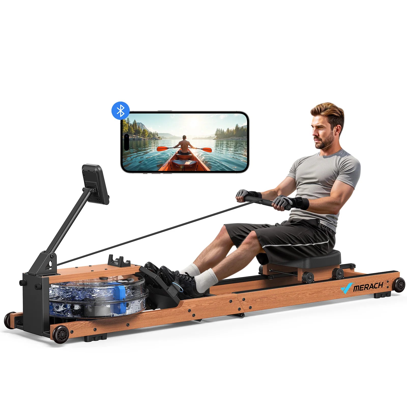 Foldable Row Machine with 400LBS Weight Capacity