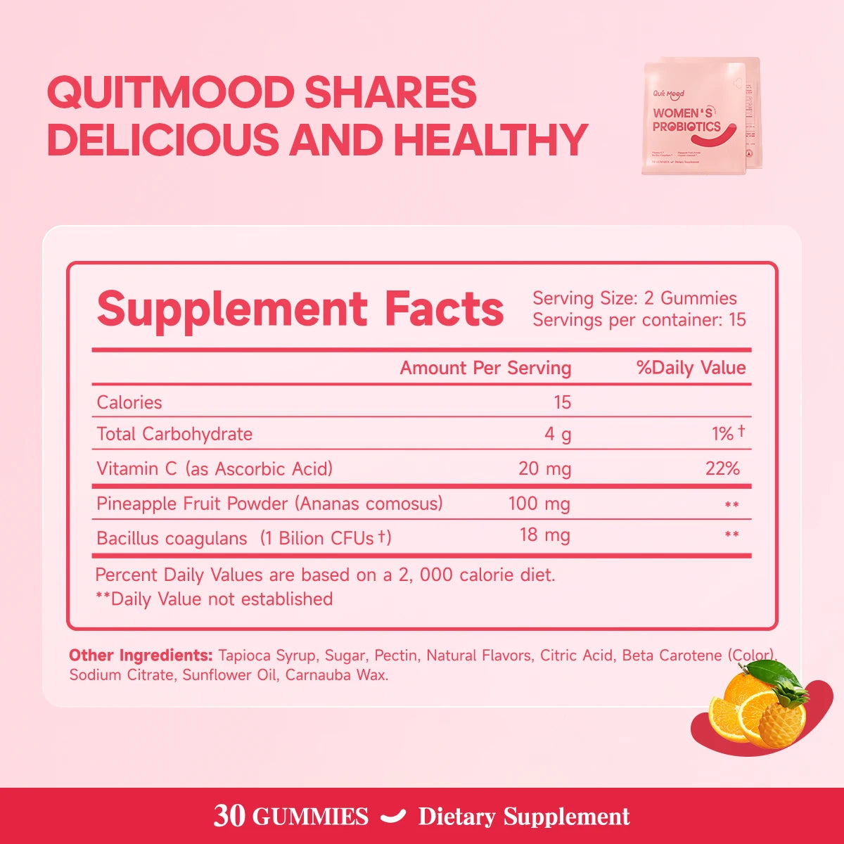 Quitmood Vaginal Prebiotics Gummies