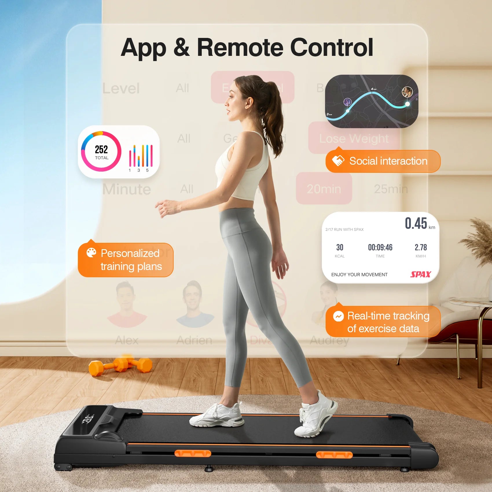 Under Desk Treadmill With Incline & Triple Shock-Absorbing System