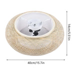 Round Bamboo Woven Ceiling Light