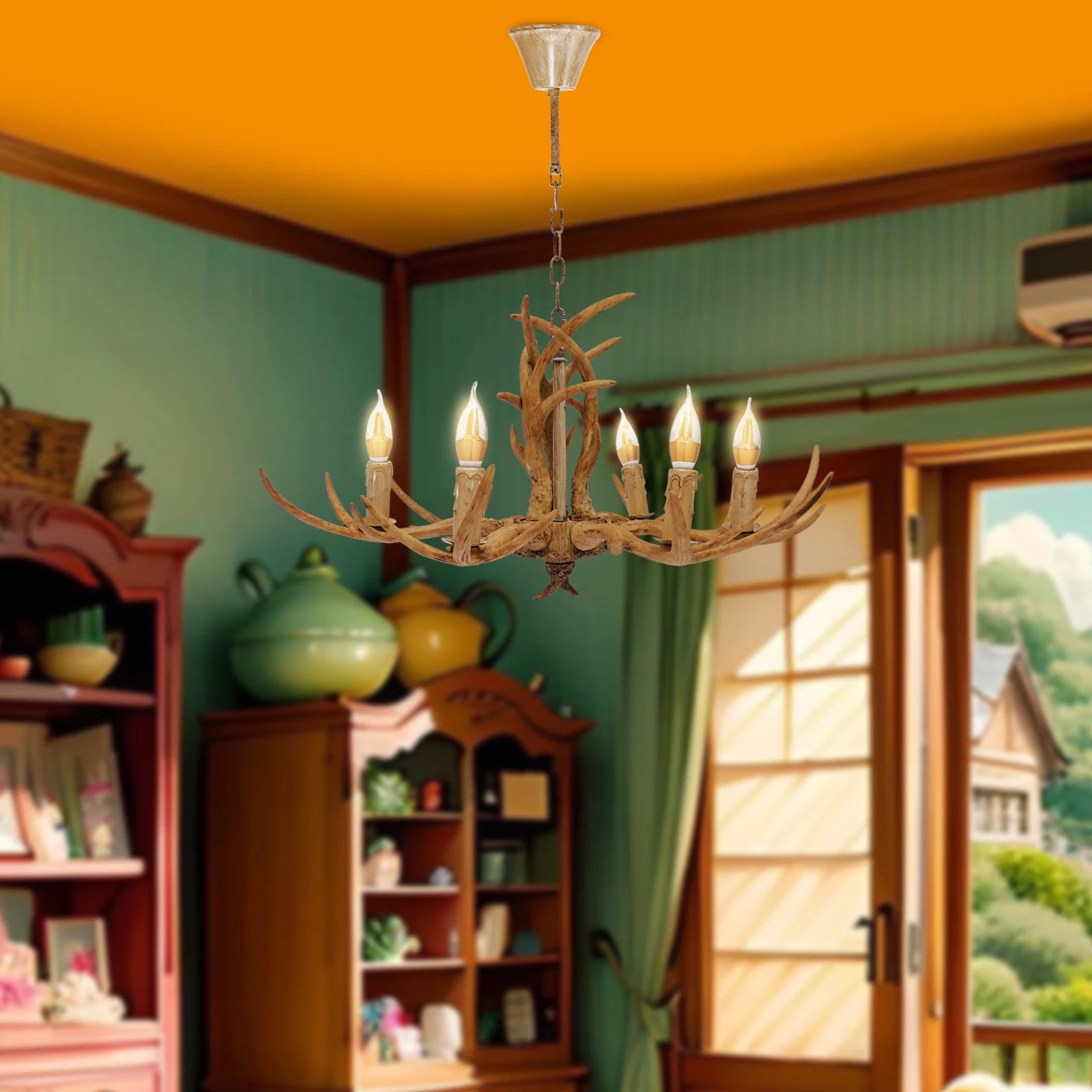 Retro Antler Chandelier