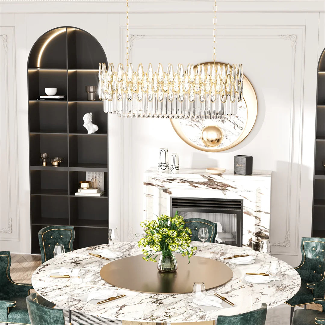 Luxury Rectangle Crystal Chandelier