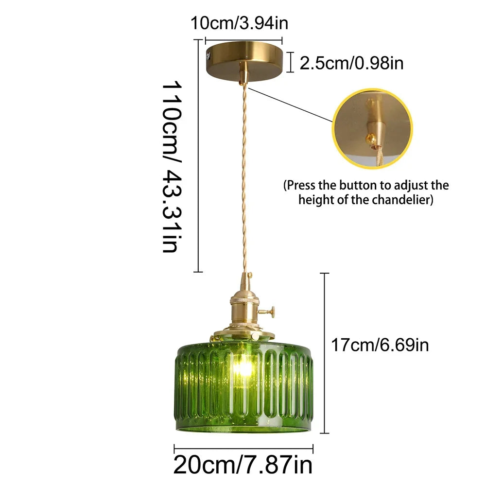 Green Crystal Pendant Chandelier