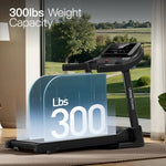 Folding Treadmill with Quiet Brushless Motor and Adjustable Incline