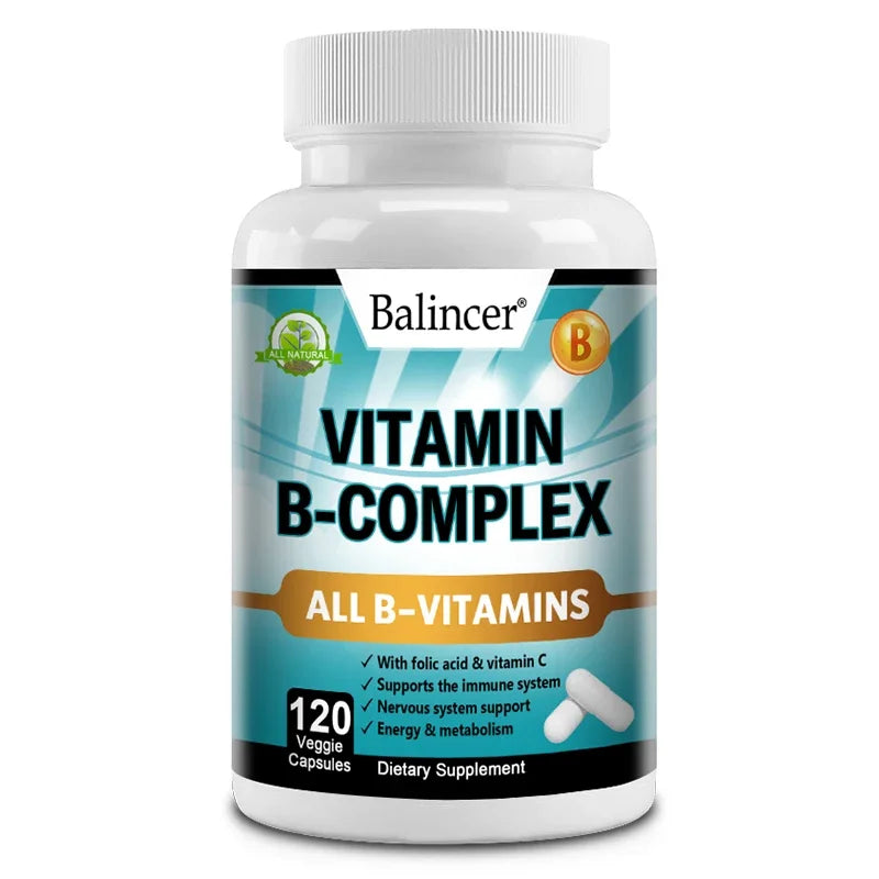 B-Complex with Folic Acid and Vitamin C for Immunity and Mood Support
