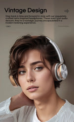 Sansui Retro Style Wireless Active Noise Cancellation Headphones