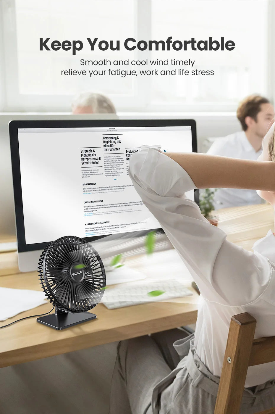 Ultra Quiet Desk Fan