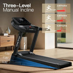 Folding Treadmill with Quiet Brushless Motor and Adjustable Incline