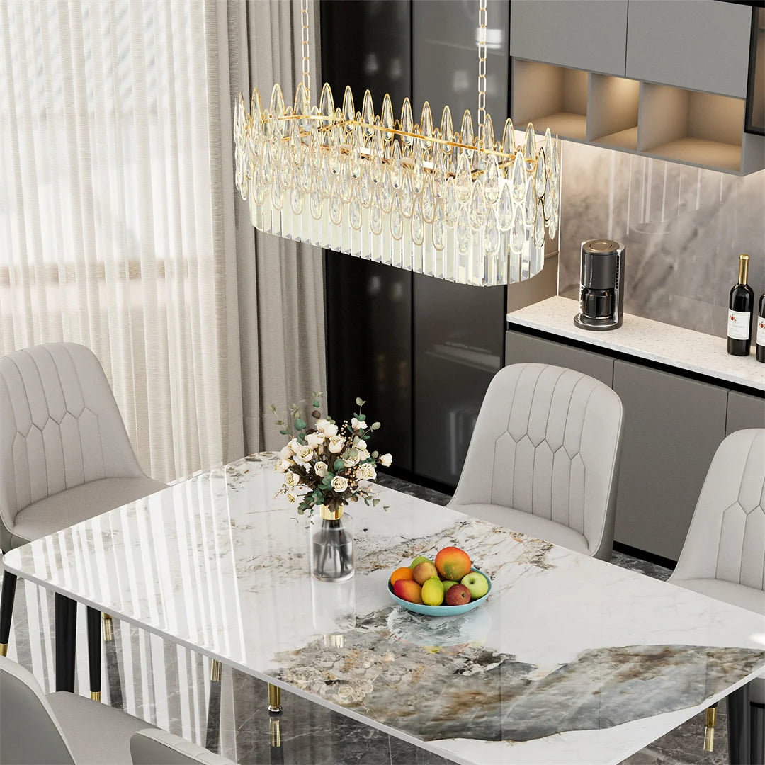 Luxury Rectangle Crystal Chandelier