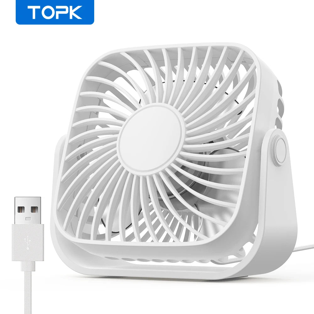Ultra Quiet 360° Desk Fan