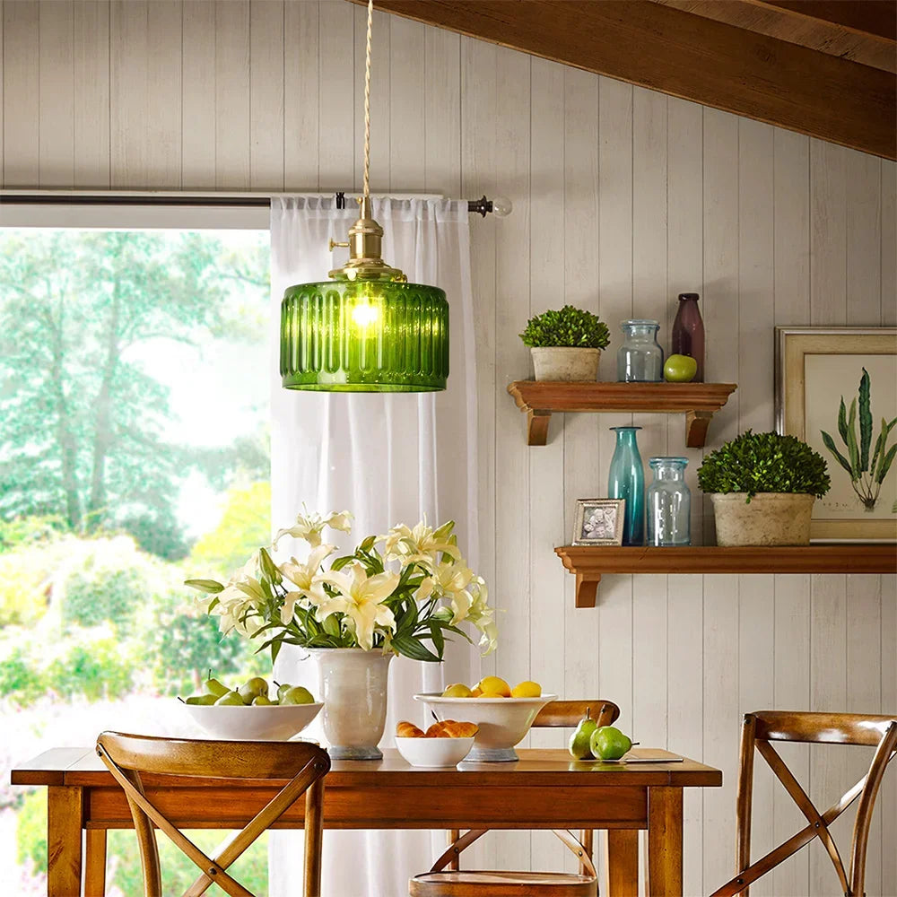 Green Crystal Pendant Chandelier