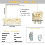 Luxury Rectangle Crystal Chandelier