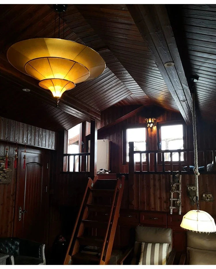 Asian Hanging Teahouse Lamp