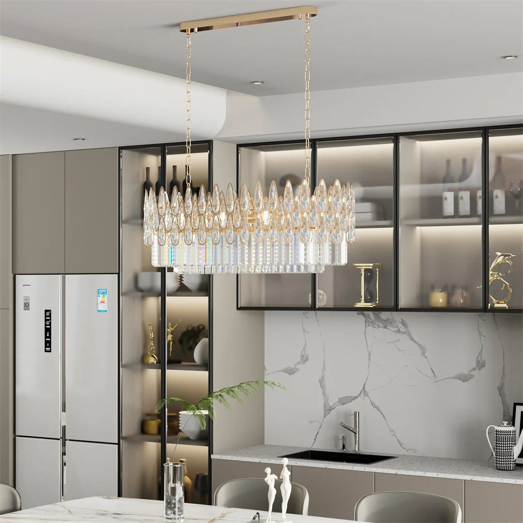 Luxury Rectangle Crystal Chandelier