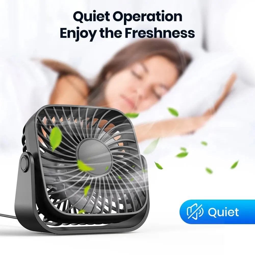 Ultra Quiet 360° Desk Fan