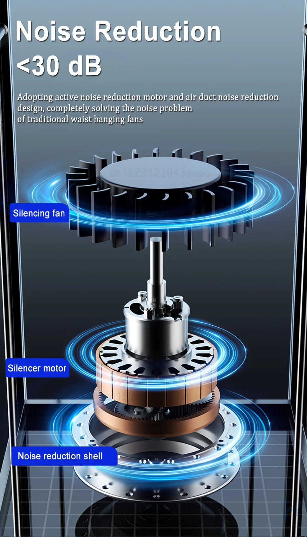 Waist Clip Portable Fan with Powerbank