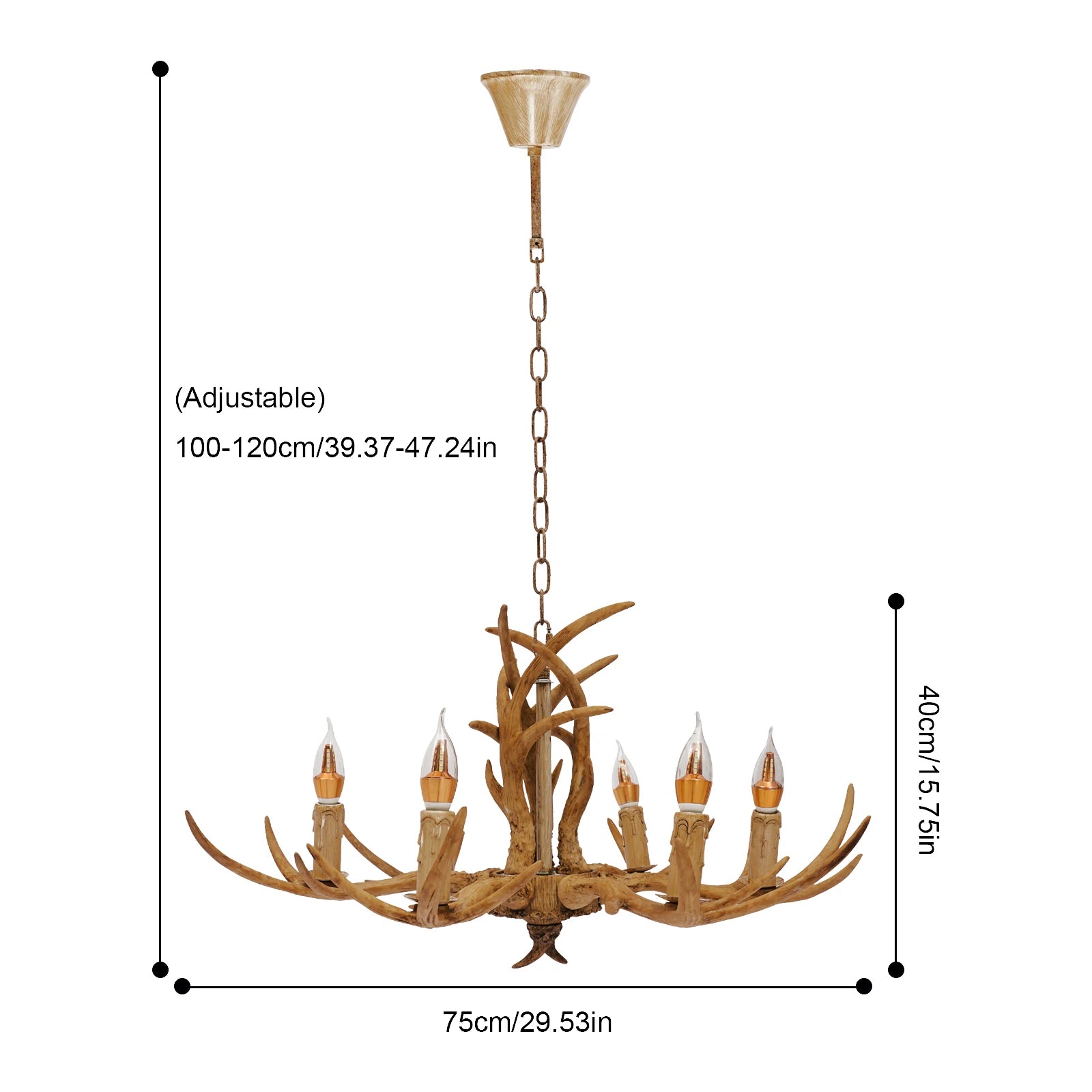 Retro Antler Chandelier