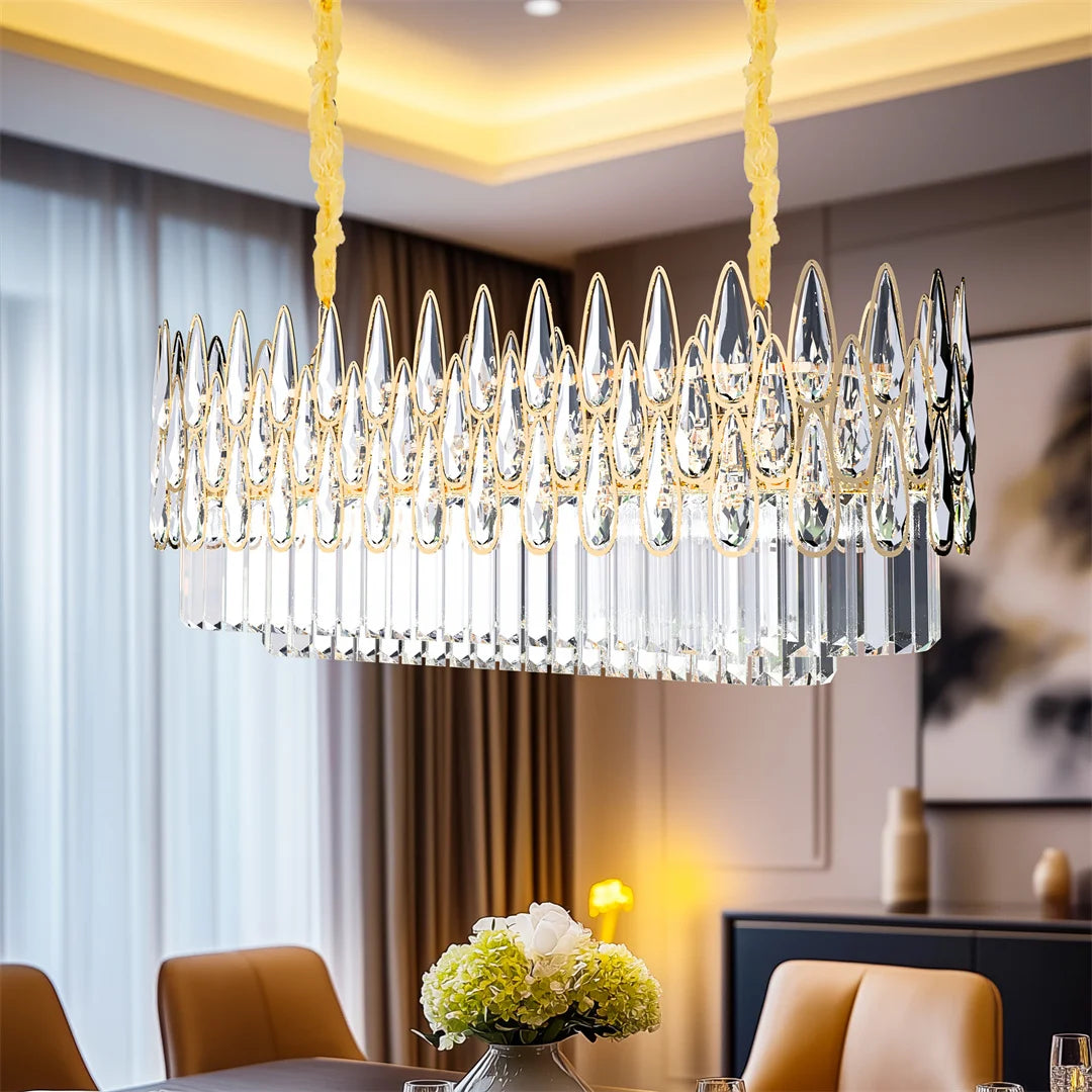 Luxury Rectangle Crystal Chandelier