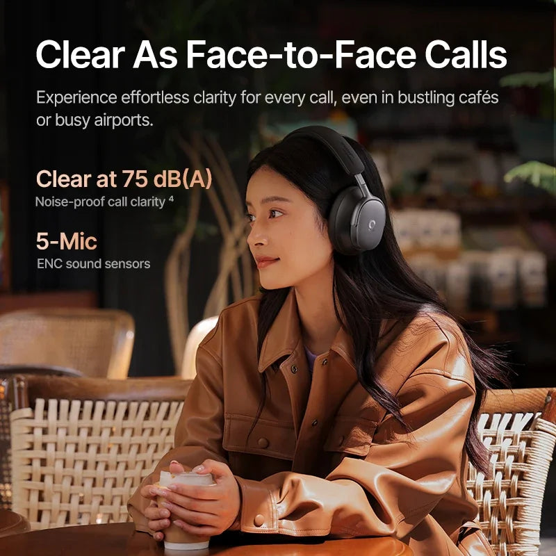 Baseus Inspire Wireless Headphones with Adaptive Noise Cancellation & Hi-Res Audio