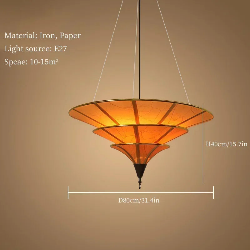 Asian Hanging Teahouse Lamp