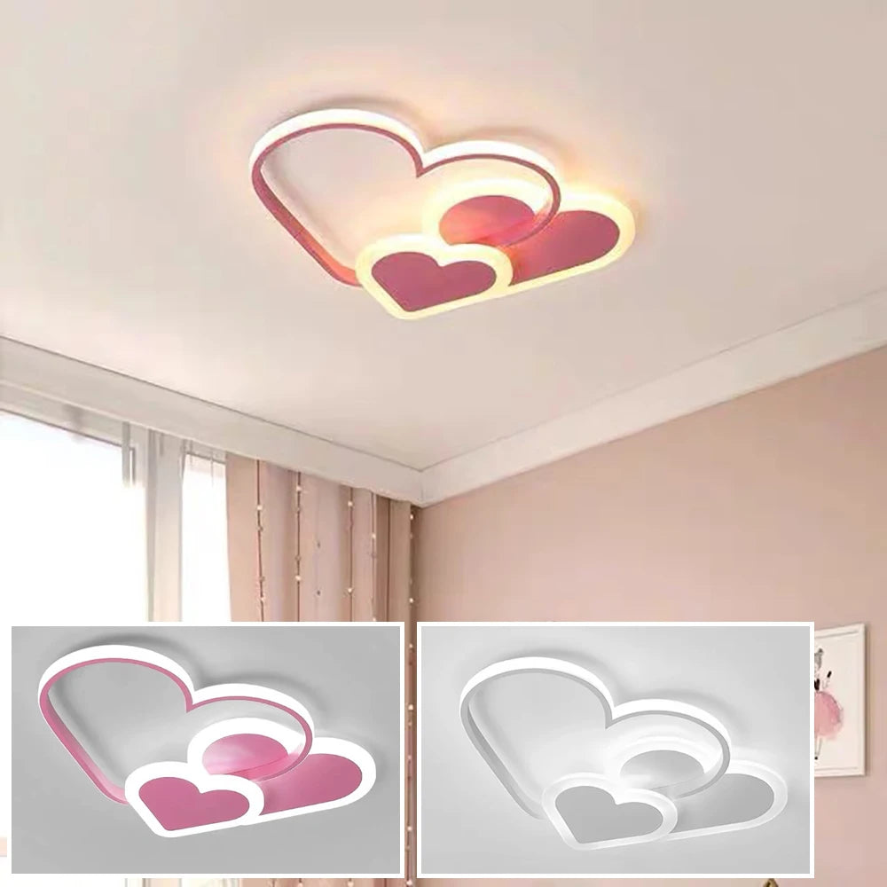 Triple Heart Ceiling Light