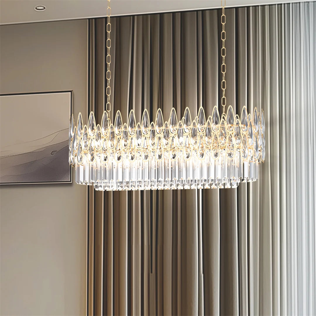 Luxury Rectangle Crystal Chandelier
