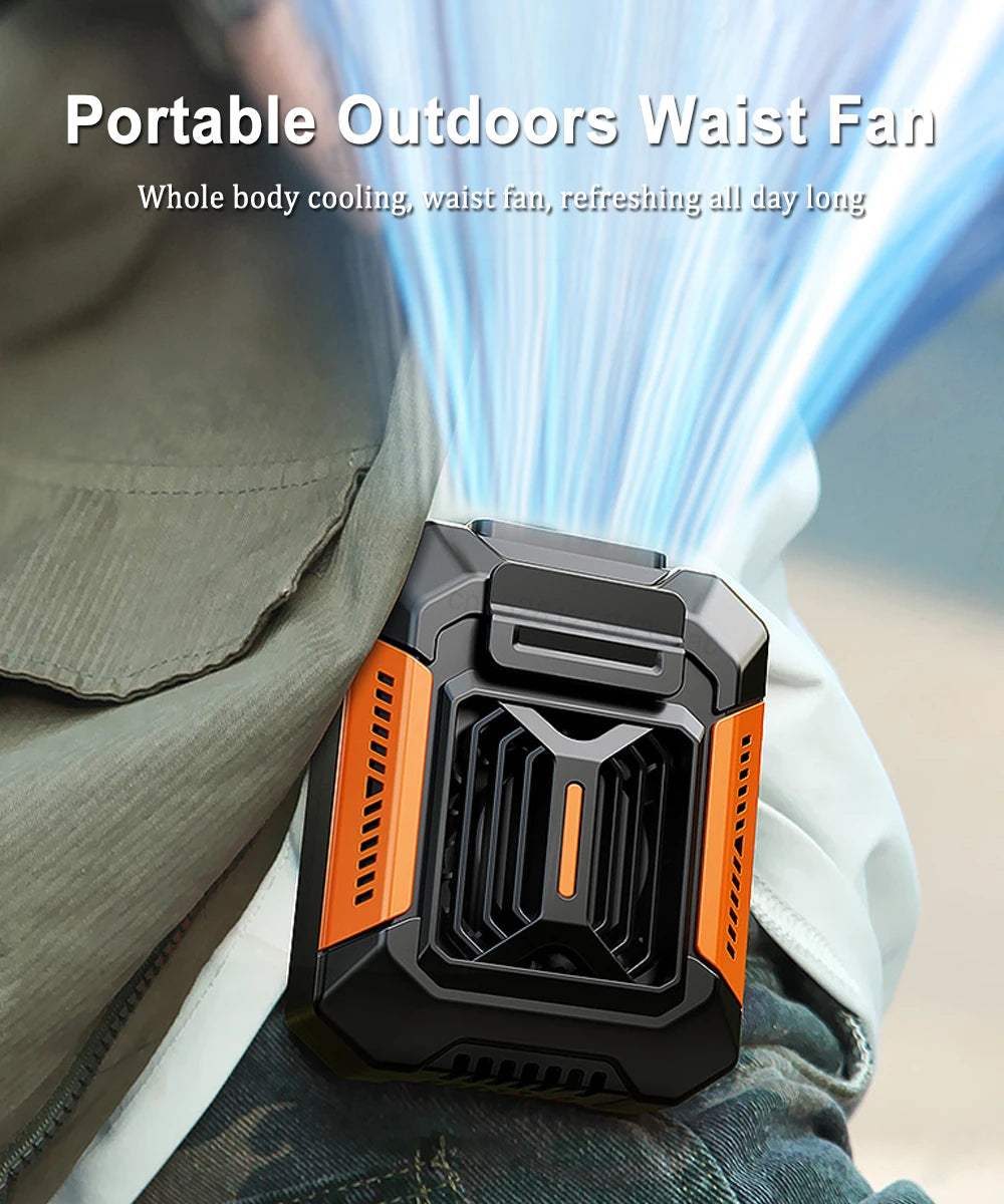 Waist Clip Portable Fan with Powerbank