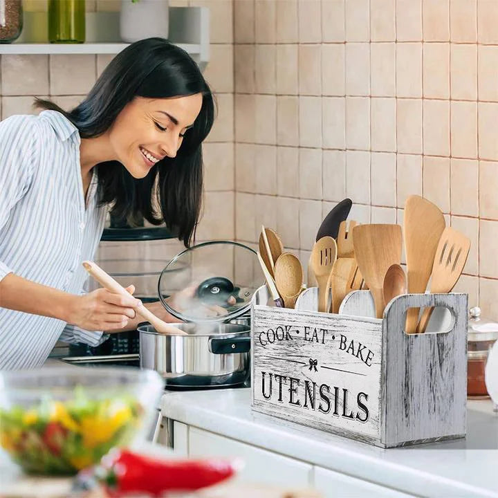 Wooden Cutlery Box