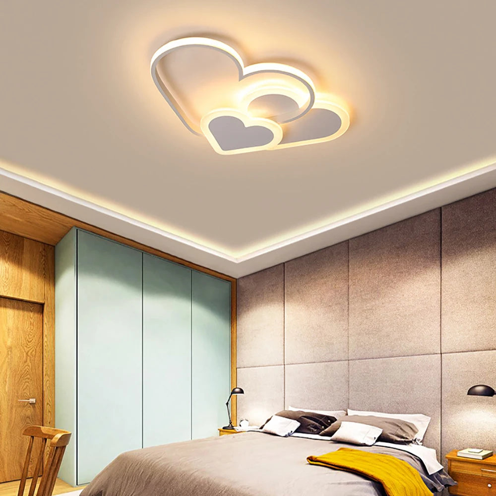 Triple Heart Ceiling Light