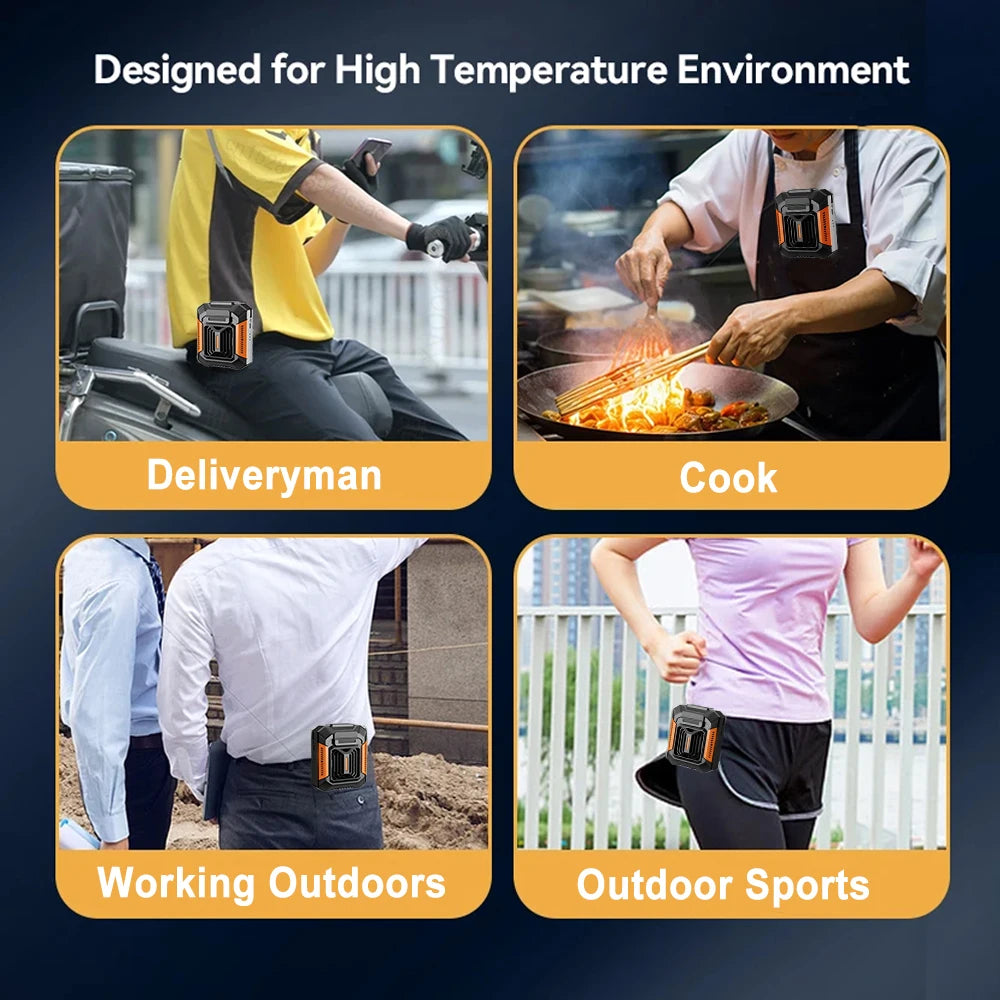 Waist Clip Portable Fan with Powerbank