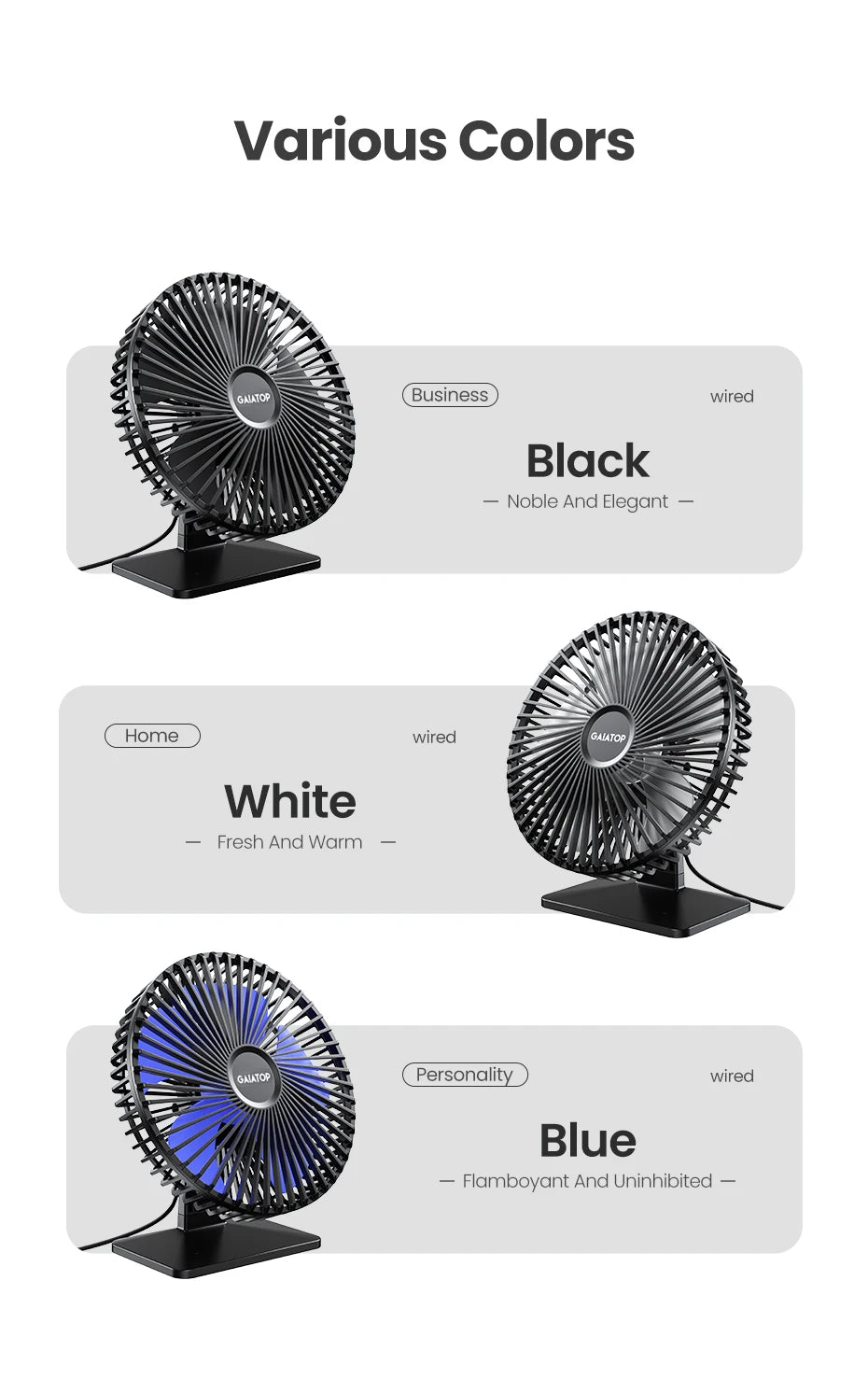 Ultra Quiet Desk Fan