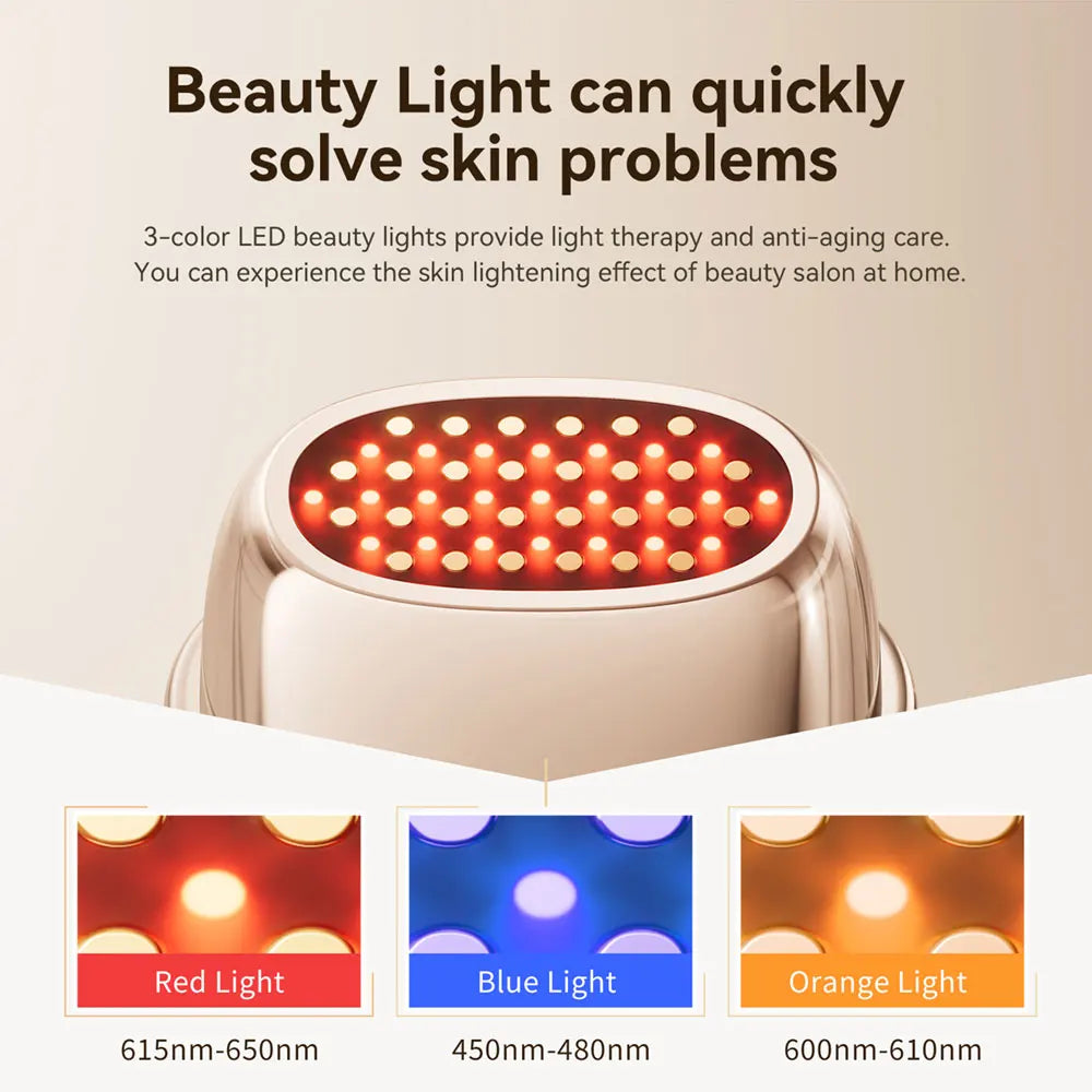 RF Beauty Device with EMS Lifting, LED Light and Anti-Aging Support