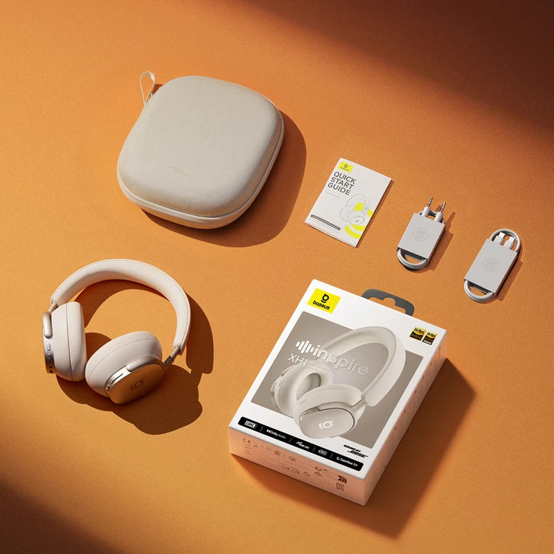 Baseus Inspire Wireless Headphones with Adaptive Noise Cancellation & Hi-Res Audio
