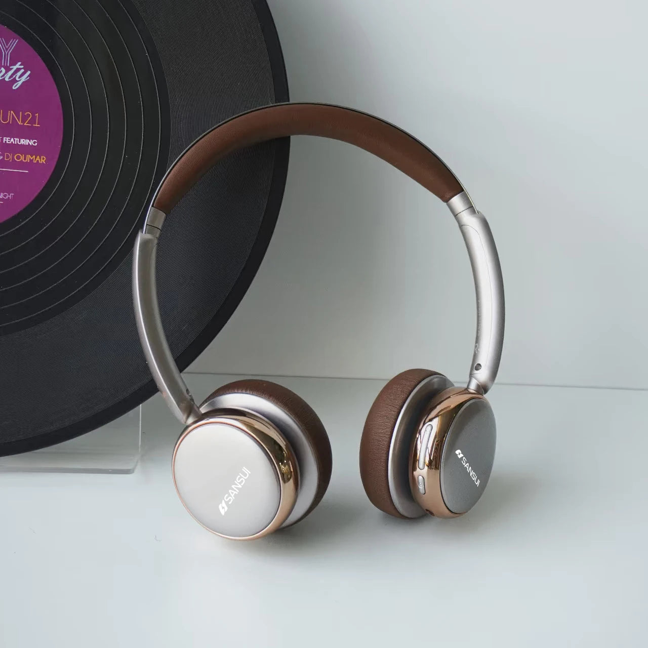 Sansui Retro Style Wireless Active Noise Cancellation Headphones