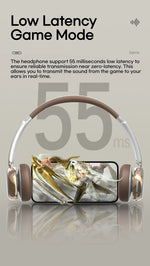 Sansui Retro Style Wireless Active Noise Cancellation Headphones