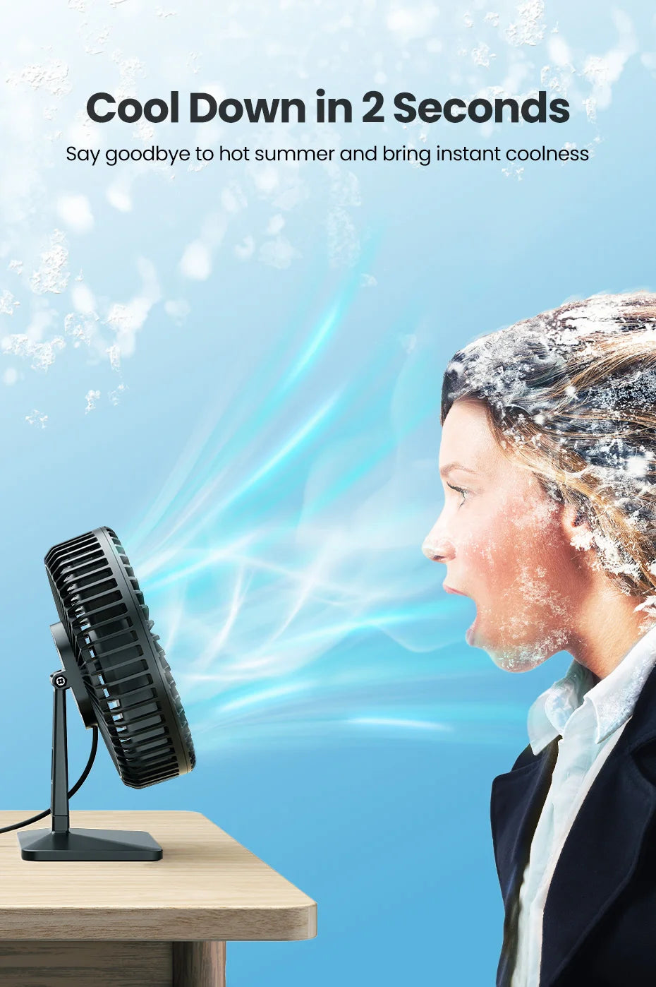 Ultra Quiet Desk Fan