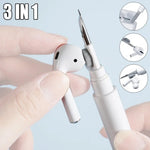 Premium Earbuds & AirPods Cleaning Pen – Metal-Tip + Microfiber Brush Tool