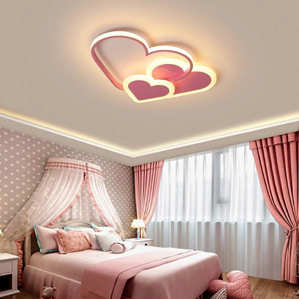 Triple Heart Ceiling Light