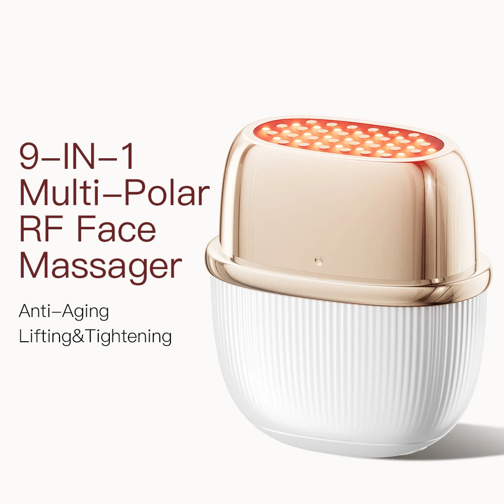RF Beauty Device with EMS Lifting, LED Light and Anti-Aging Support
