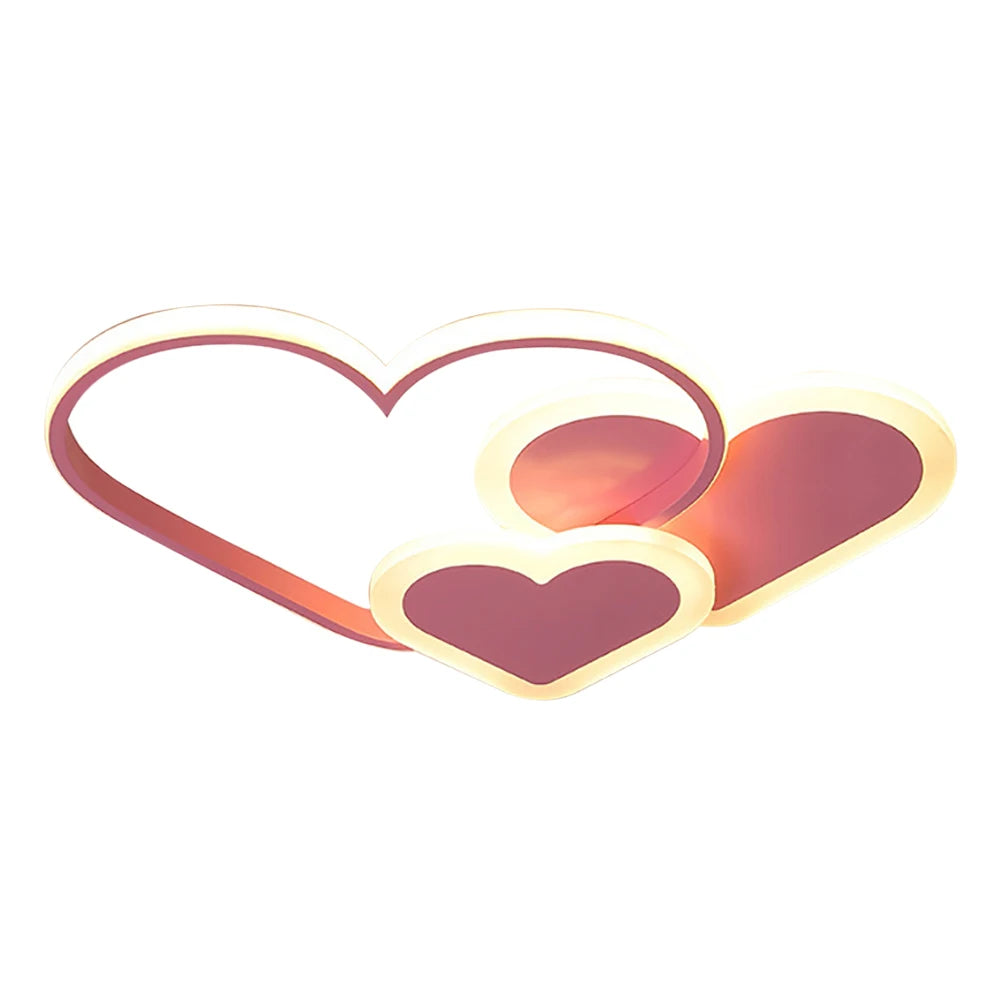 Triple Heart Ceiling Light